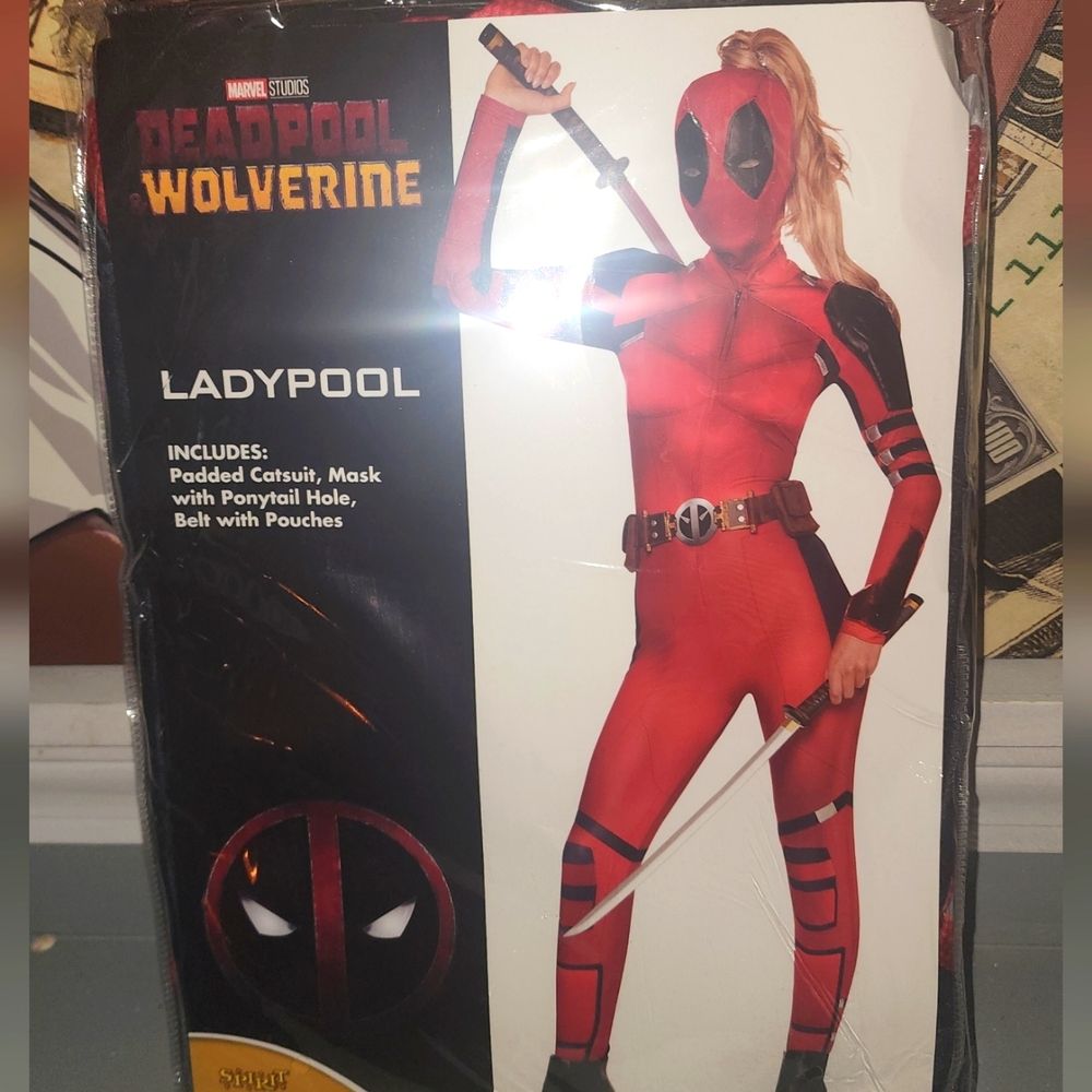 Halloween Deadpool & Wolverine Adult Ladypool Costume Size XS 0-2 Fast S…